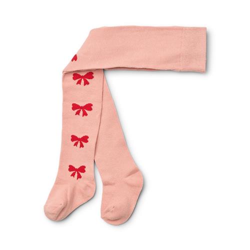 Flöss Vera Strømpe Warm Pink Bow  Warm Pink Bow-92/98 cm  Lyserød  92/98 cm  kvinde