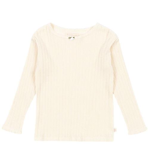 Konges Sløjd Bluse - Rib - Papin - Antique White m. Hulmønster
