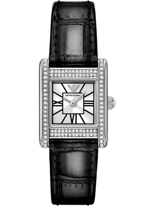 Emporio Armani Analogt ur  sort / sølv
