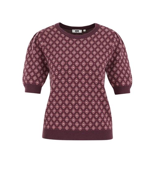 WE Fashion Pullover  pink / mørkerød / hvid
