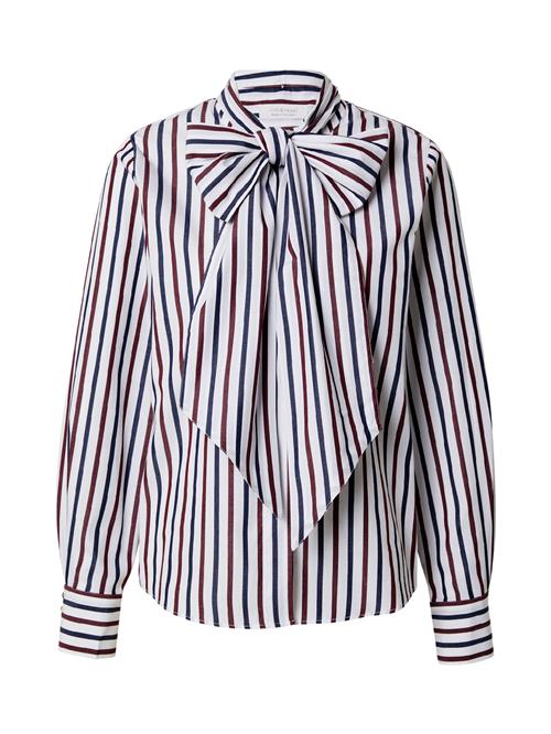 Rich & Royal Bluse  navy / burgunder / hvid