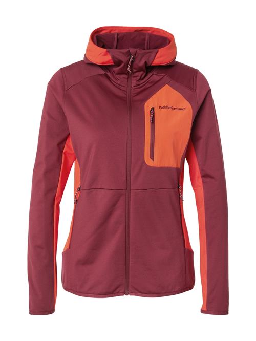 PEAK PERFORMANCE Sportssweatjakke 'Utility'  bær / orange