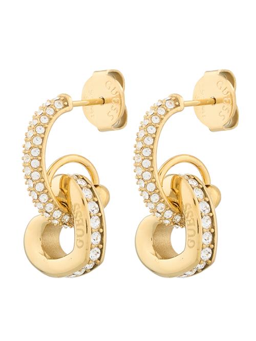 GUESS Øreringe  guld / transparent
