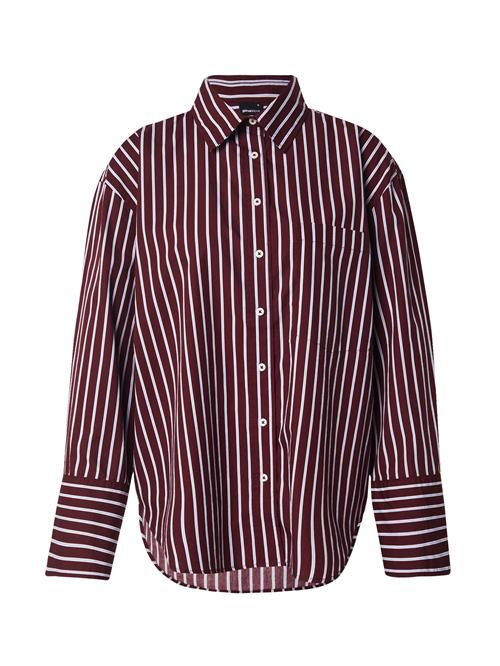 Gina Tricot Bluse  vinrød / hvid