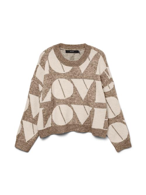 VERO MODA Pullover 'VMLove'  creme / lysebrun