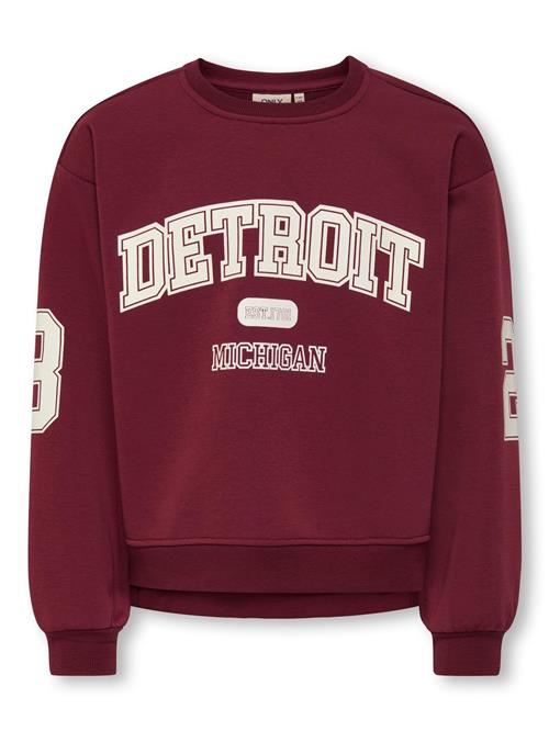 ONLY GIRLS Sweatshirt 'KOGVictory'  merlot / naturhvid