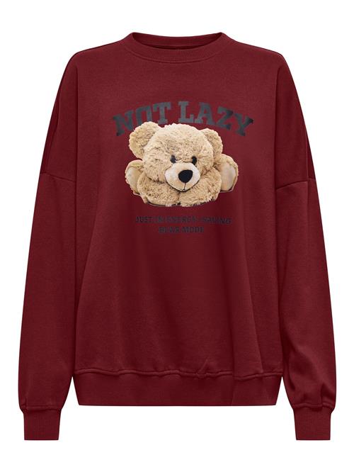 ONLY Sweatshirt 'ONLBila'  cappuccino / antracit / rubinrød / sort