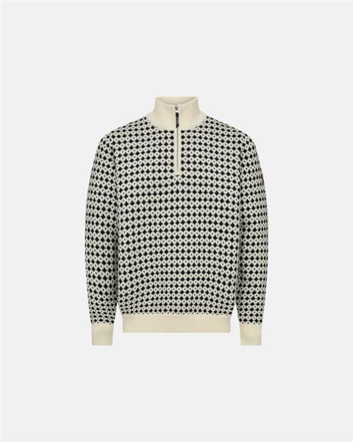 Se Pullover ´half zip´ | 100% uld | Beige ved Intimo