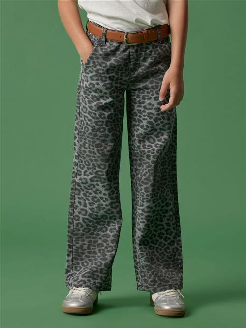 NAME IT Wide Bukser Rose Night Owl Grey Leopard