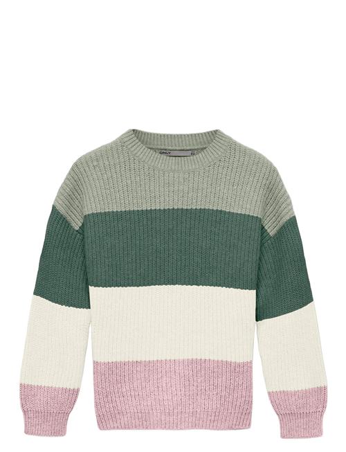 Kmgsandy L/S Stripe Pullover Knt Kids Only Green