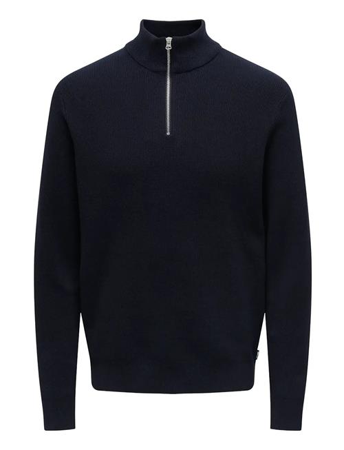 Onsphil Reg 12 Struc Half Zip Knit Noos ONLY & SONS Navy
