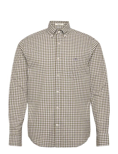 Reg Classic Poplin Gingham Shirt GANT Green