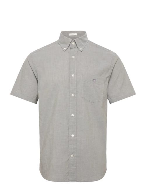 Reg Classic Poplin Ss Shirt GANT Khaki