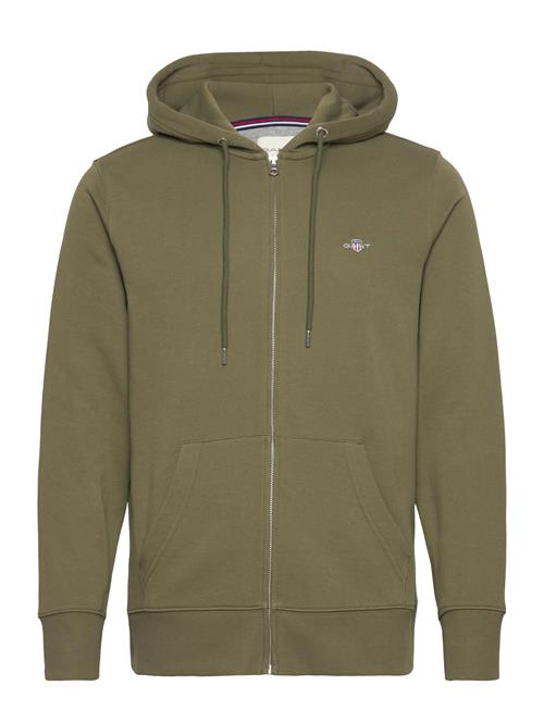 Reg Shield Full Zip Hoodie GANT Khaki