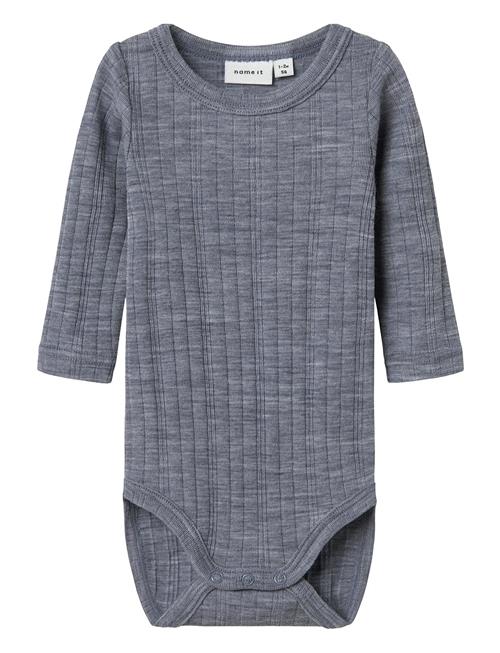 Nbmwang Wool Needle Ls Body Solid Noos Name It Grey
