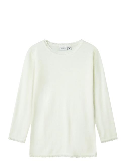 Nmfwang Wool Needle Ls Top Solid Noos Name It White