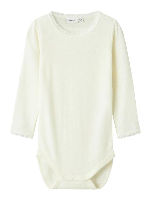 Nmfwang Wool Needle Ls Body Solid Noos Name It White