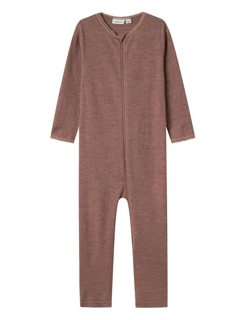 Nmfwang Wool Needle Nightsuit Solid Noos Name It Brown