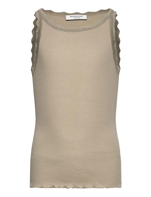 Rkbalta Sl Tank Top W/Lace Rosemunde Kids Beige