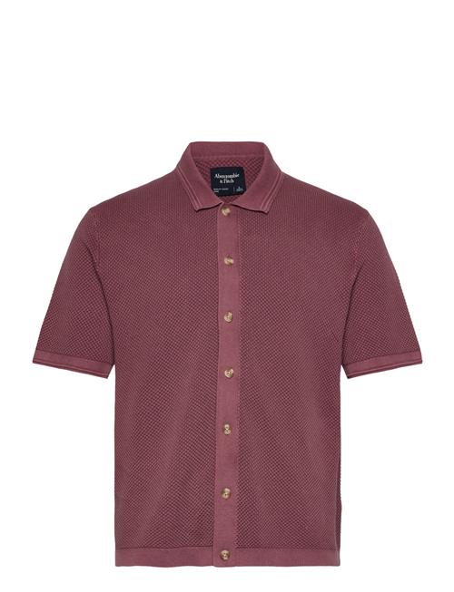 Anf Mens Sweaters Abercrombie & Fitch Burgundy