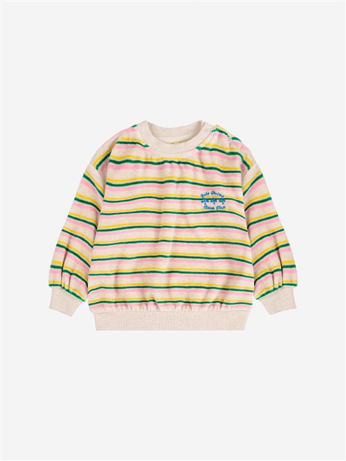 Bobo Choses Have Fun Stribet Sweatshirt Multicolor  Multicolor 12 Months  Creme  12 måneder  Unisex