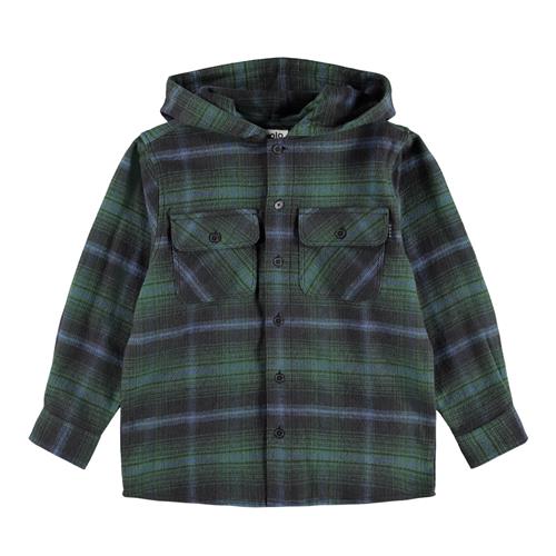 Molo Rizz Ternet Overshirt Galaxy Check  Galaxy Check 158/164 cm  Grøn  158/164 cm  mand