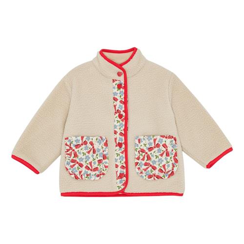 Flöss Andrea Fleece-jakke Sand/pink  Sand/Pink-7-8 years  Creme  7-8 år  kvinde