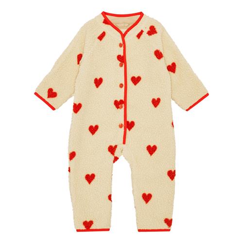 Flöss Simone Onesie Soft White Heart  Soft White Heart-74 cm  Creme  74 cm  kvinde