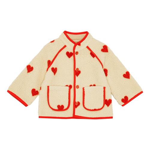 Flöss Simone Fleece-jakke Soft White Heart  Soft White Heart-9-12 months  Creme  9-12 måneder  kvinde