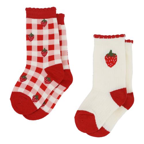 Flöss Vibe 2-pak Sokker Molly Check 2-pack  Molly Check 2-Pack-25-28 EU  Rød  25-28 EU  kvinde