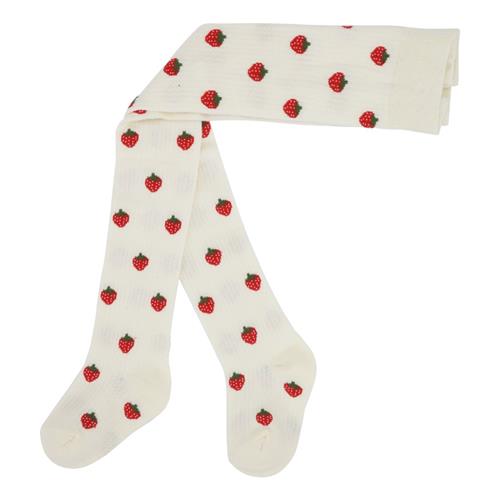 Flöss Vera Strømpe Pointelle Berry  Pointelle Berry-92/98 cm  Hvid  92/98 cm  kvinde