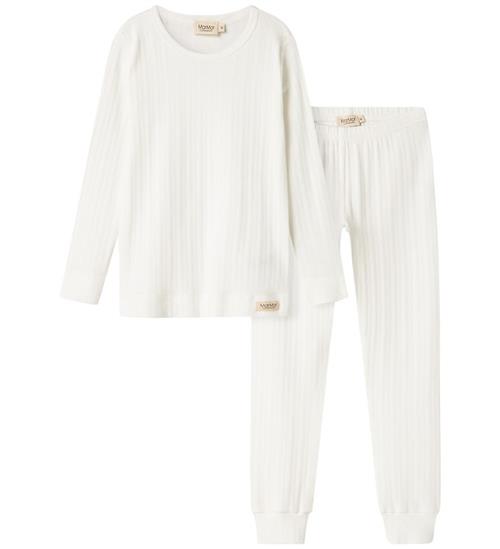 MarMar Nattøj - Gentle White m. Hulmønster
