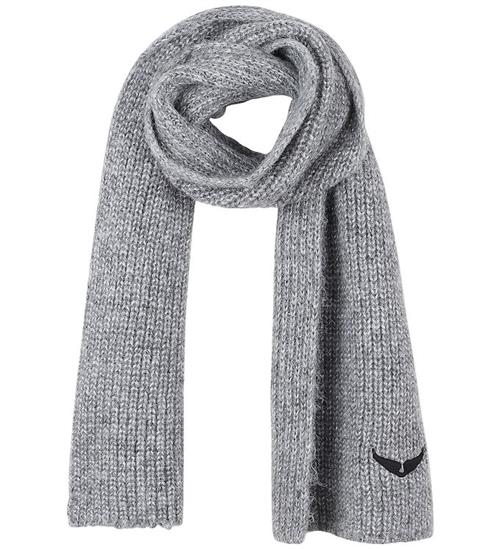 Zadig & Voltaire Halstørklæde - Strik - Heather Grey