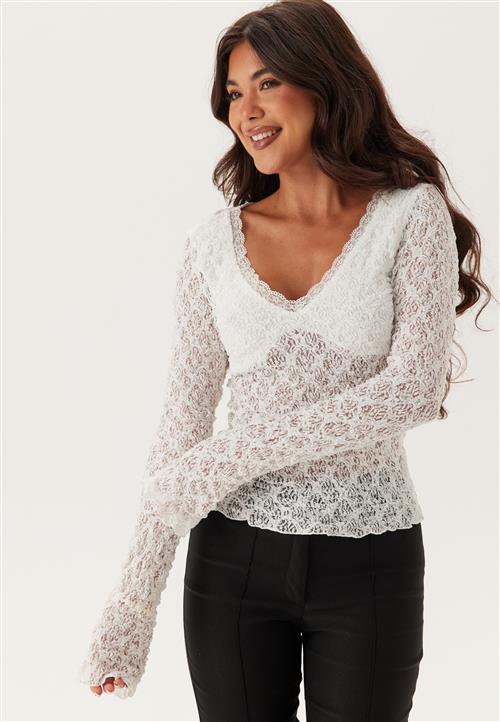BUBBLEROOM V-Neck Lace Top