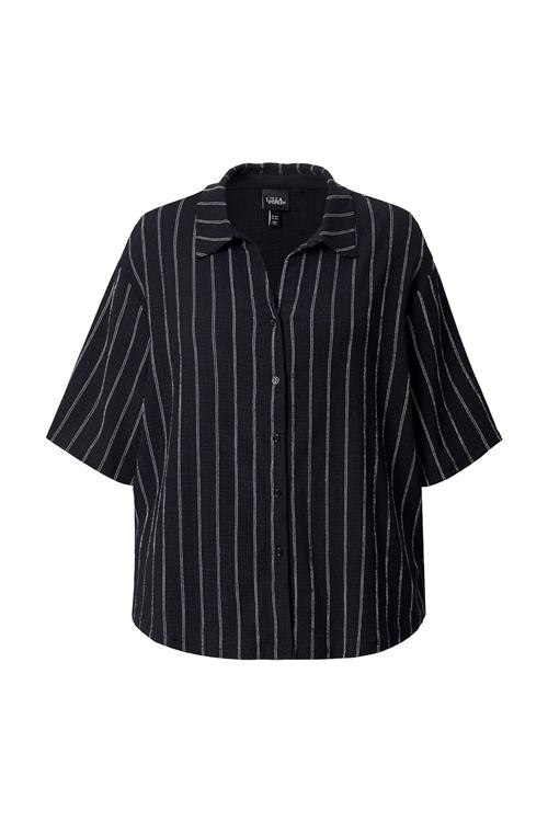 Ulla Popken Bluse  sort / hvid