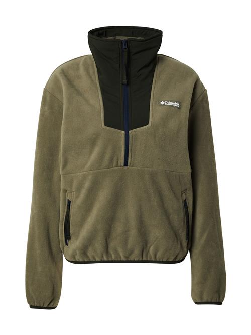 COLUMBIA Sportspullover 'Sequoia Grove'  khaki / mørkegrøn / hvid