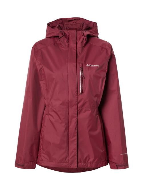 COLUMBIA Udendørsjakke 'Pouring Adventure'  cranberry / hvid