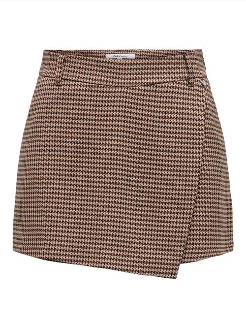 ONLY Nederdel 'ONLLETTIE'  choko / brokade / sort