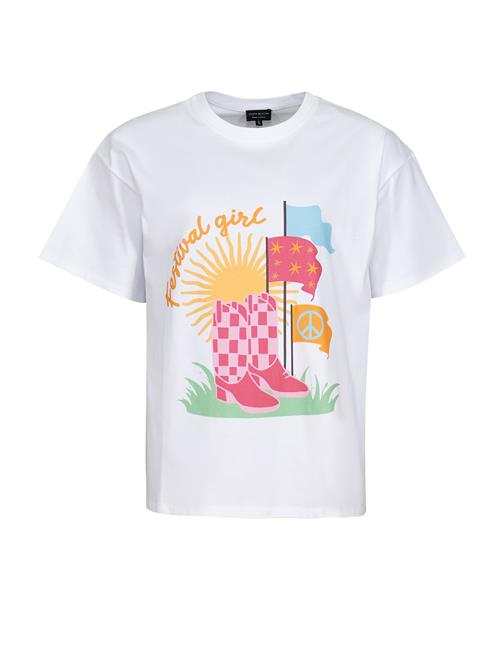 South Beach Oversized bluse  lyseblå / gul / pink / hvid