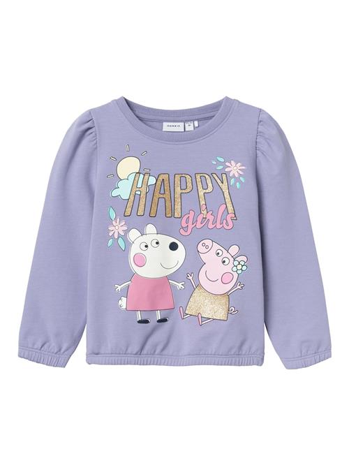 NAME IT Sweatshirt 'Peppa Wutz'  guld / lavendel / lyserød / hvid