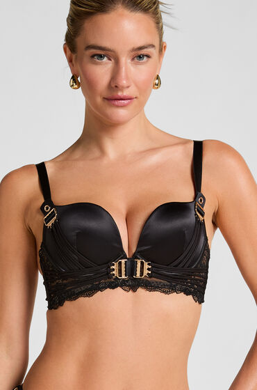 Hunkemöller Formstøbt longline bøjle-bh Avela sort