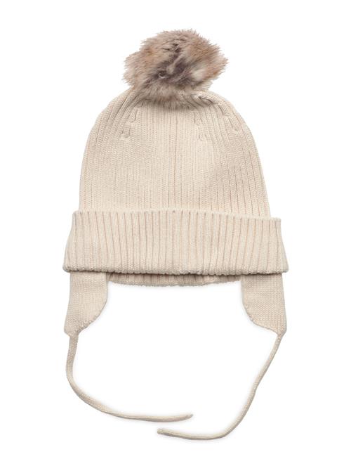 Se Cap Knitted W Pom Pom Lindex Cream ved Booztlet