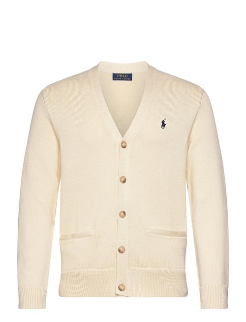 Cotton V-Neck Cardigan Polo Ralph Lauren Cream