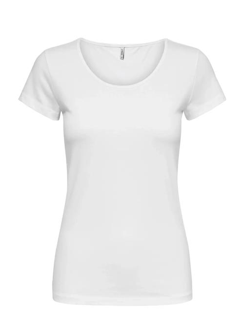 Onllive Love S/S Ck Top Noos Jrs ONLY White