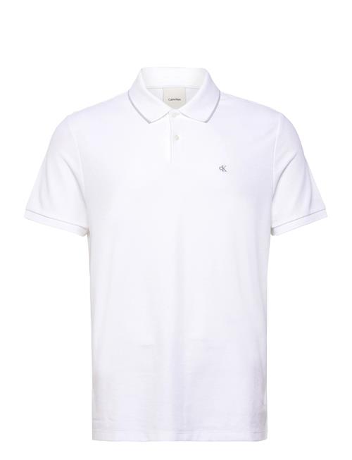 Ss Refined Pique Tipped Classic Calvin Klein White