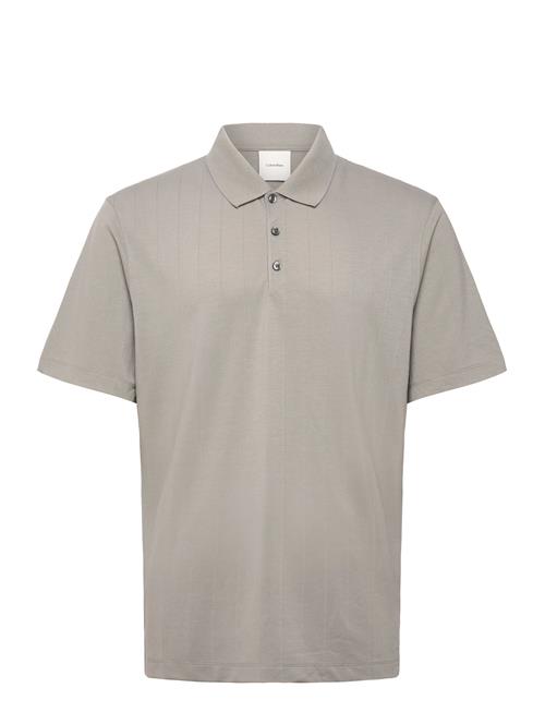 Ss Stripe Strech Jacquard Polo Calvin Klein Beige