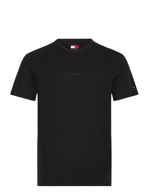 Tjm Slim Waffle Script Tee Tommy Jeans Black