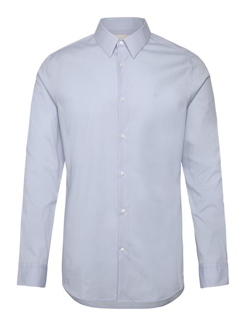 Ls Solid Stretch Slim Shirt Calvin Klein Blue