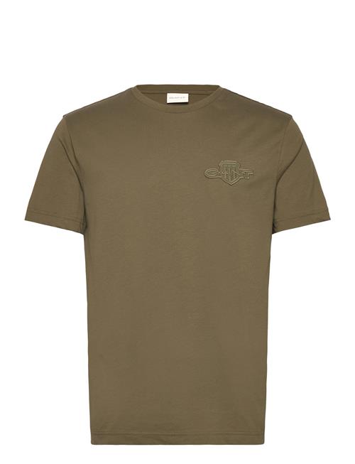 Reg Tonal Shield Ss T-Shirt GANT Khaki