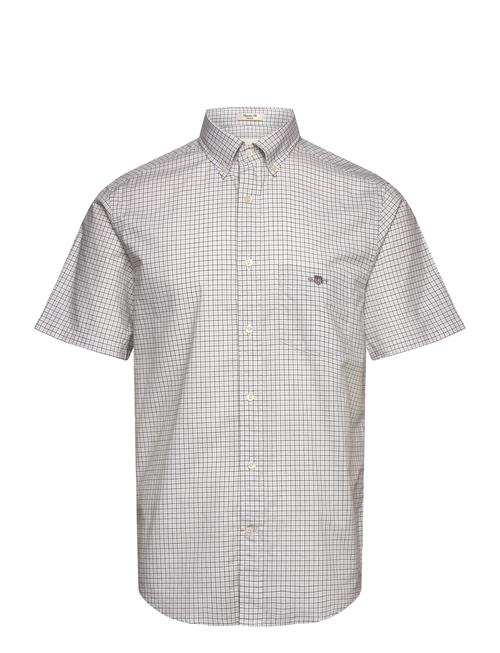 Reg Classic Poplin Check Ss Shirt GANT Patterned